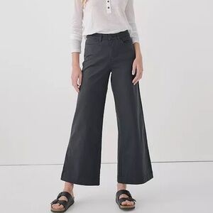 Pact organic cotton stretch twill wide-leg pants size xs